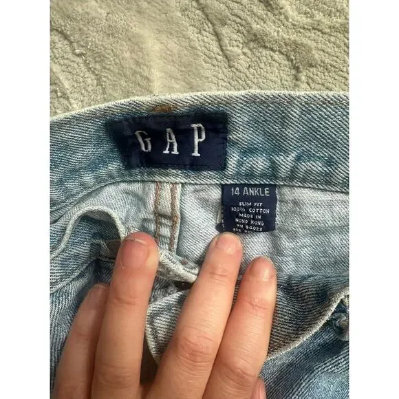 Vintage 90s GAP High Rise Tapered Jeans Women’s Size 8 100% Cotton - Picture 7 of 7